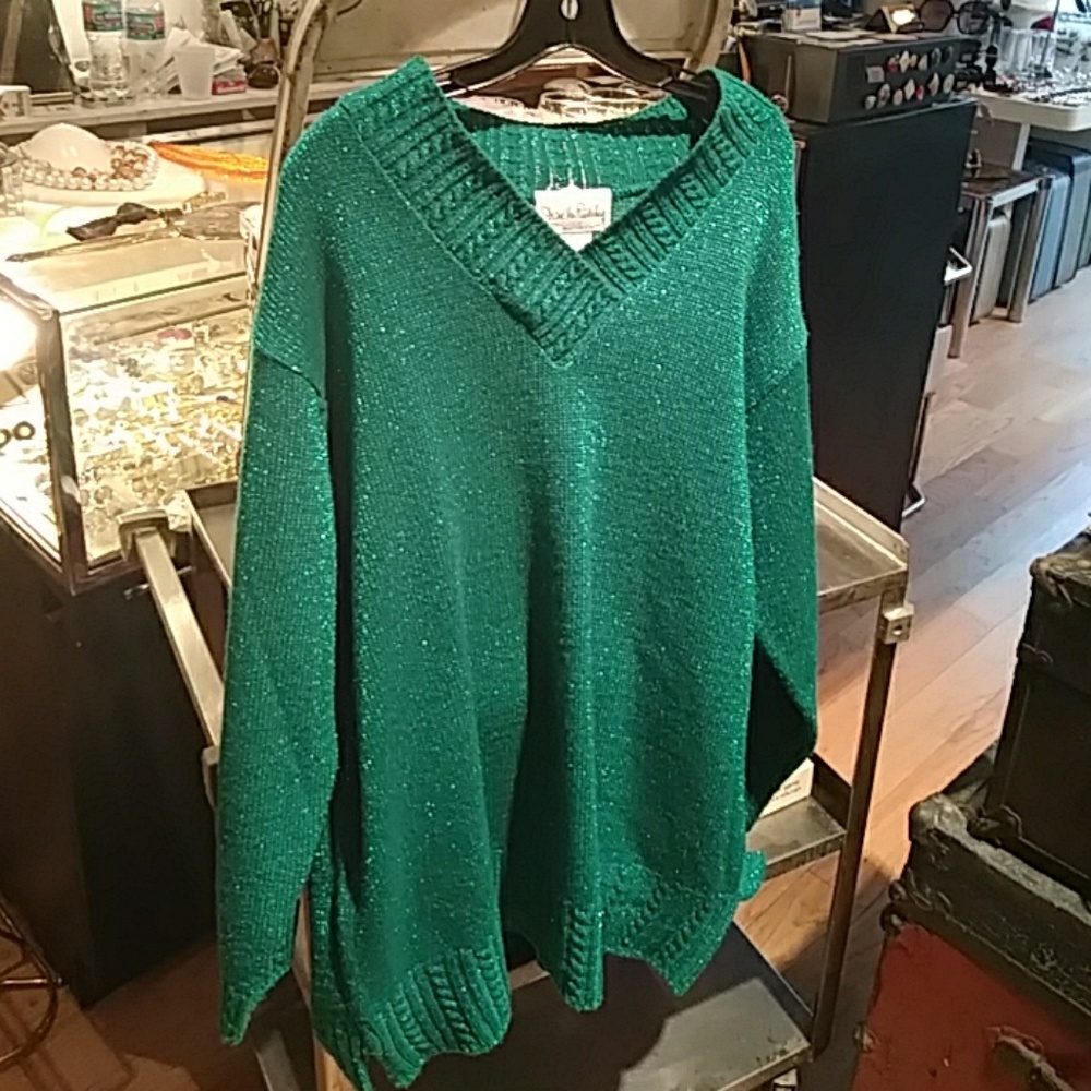 Emerald green sweater/dress by DVF